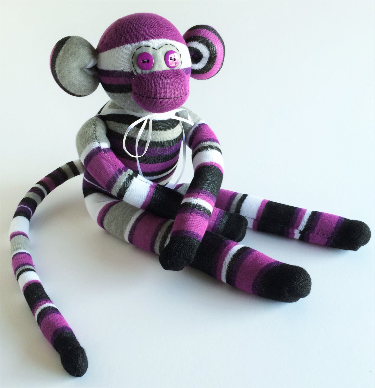 striped sock monkey