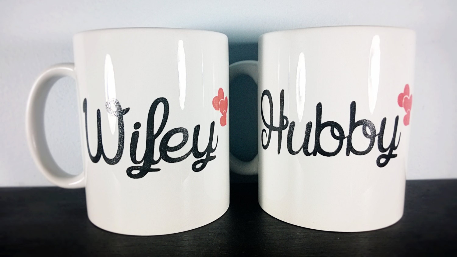 Hubby Wifey Mugs Husband and Wife Mug Set by ...