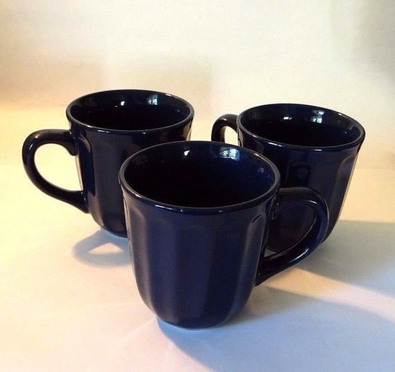 Blue coffee Gibson mugs Set of 3 coffee cups microwave and