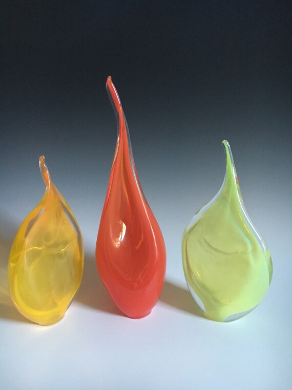 Light My Fire Blown Glass Flame Sculpture