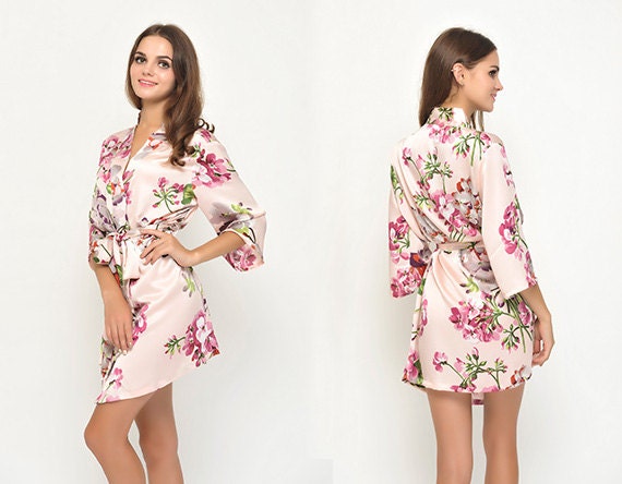 pink flower robe