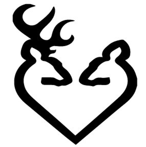 Deer Heart Decal Buck And Doe Sticker Buck And Doe Decal Buck