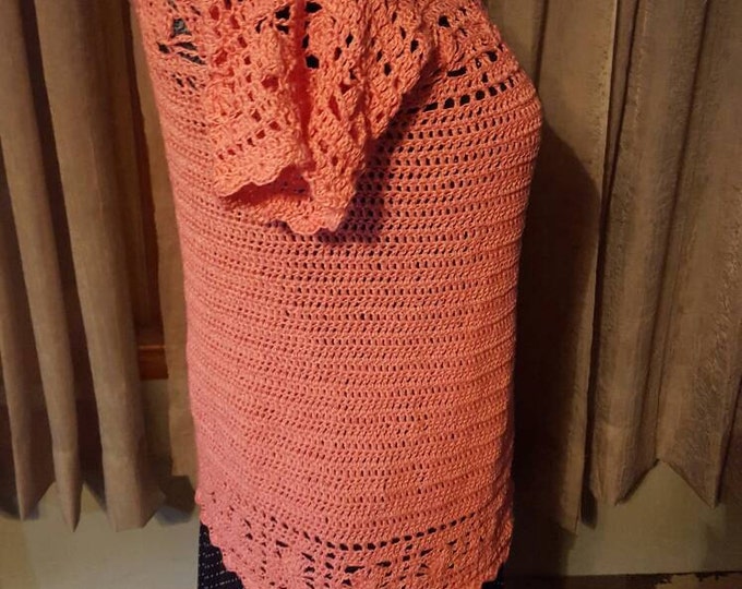 Crochet women's Small Short Sleeve Cardigan