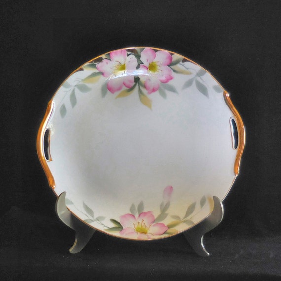 Noritake Handled Cake Plate in the Azalea Pattern