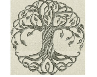 Tree of Life Embroidery Design -Font not included- EMBROIDERY DESIGN FILE - Instant download - 2 sizes & Hus Dst Jef Pes VP3 Exp formats