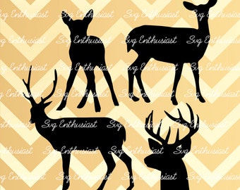 Deer silhouette SVG, deer head Svg, deer Svg, SVG cutting file, Cricut, Dxf, PNG, Vinyl, Eps, Cut Files, Clip Art, Vector, Quote