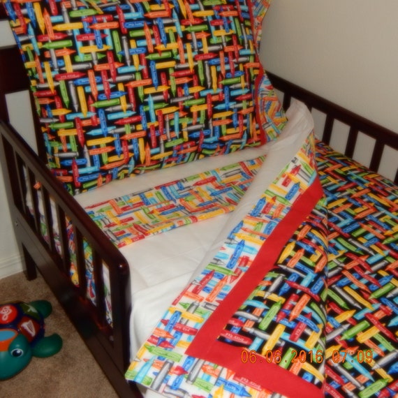 CribToddler Bedding Crayons Black