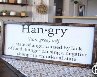 Hangry Wood Sign