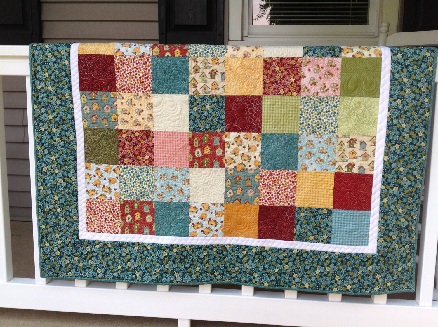 Patchwork quilt/garden/floral