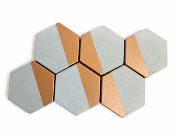 Hexagon Concrete Coasters home decor modern simple design cement