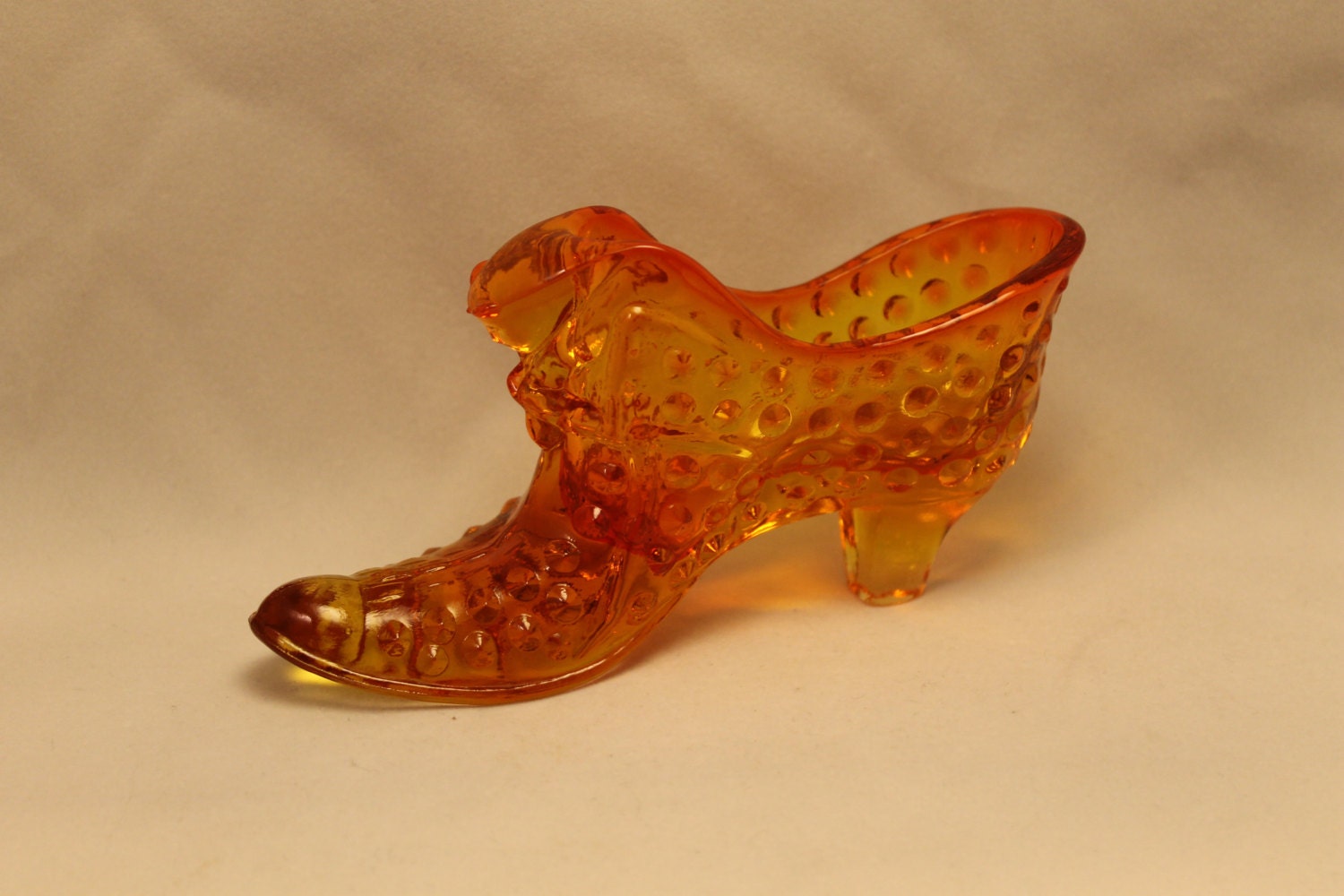 Fenton Glass Shoe Vintage Mid Century Fenton Art Glass