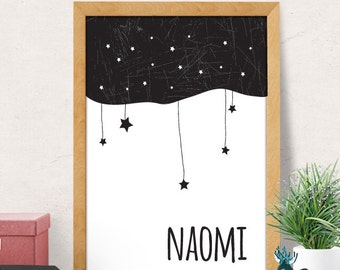 Baby name nursery wall art, Custom baby name nursery decor, Nursery wall decor, Kids room decor, Nursery wall art, Personalised nursery