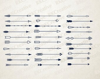 Arrows svg file, boho arrows, decorative arrows svg file, graphic elements svg, vector eps, dxf, file, png, jpg, cut file, silhouette