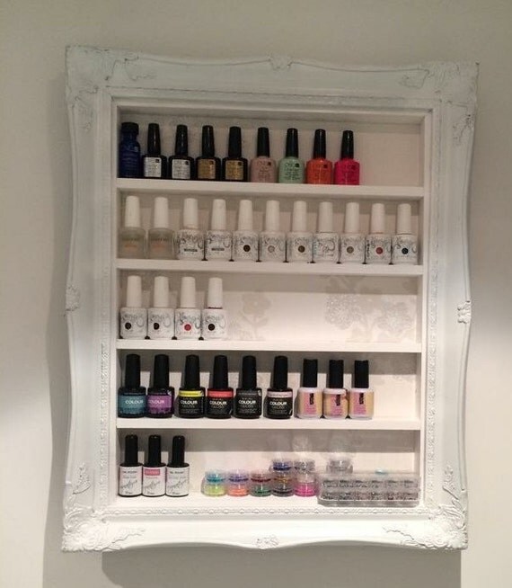 Nail Polish Rack for gel polish display framed cabinet