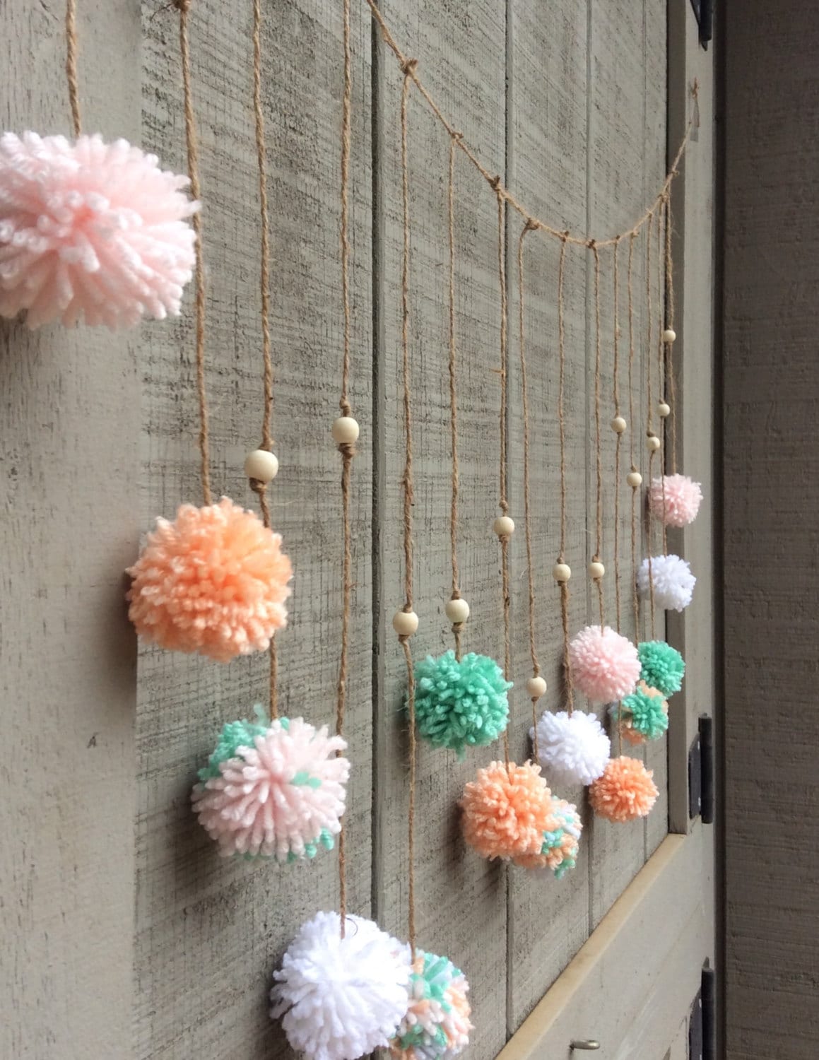 Pop Pom Garland yarn Pom Pom garlandbaby's room yarn