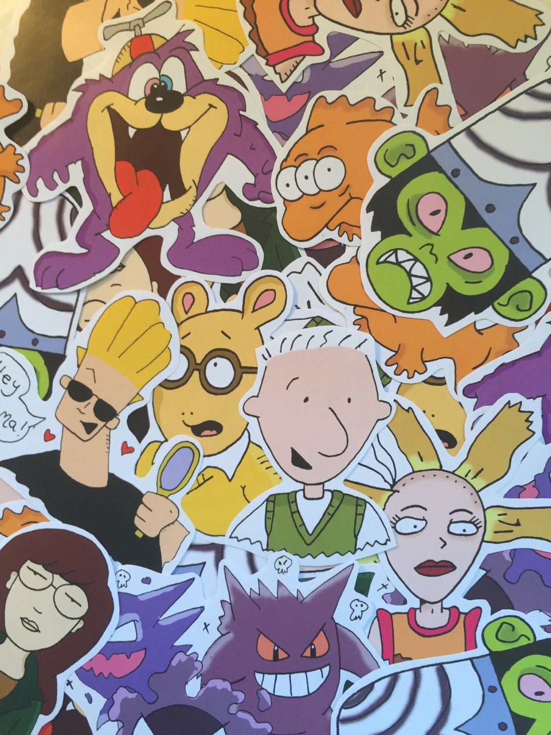 90s Cartoon Sticker Pack 2
