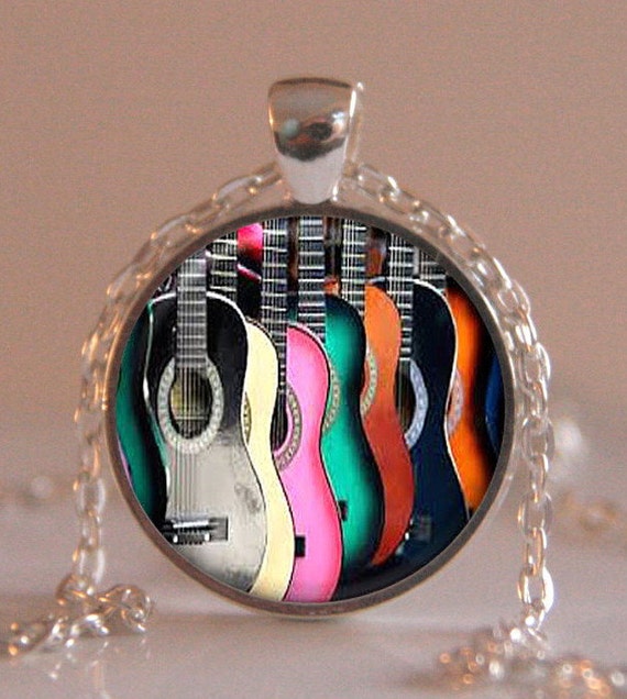 Items similar to Guitar Pendant Guitar player gift Guitar
