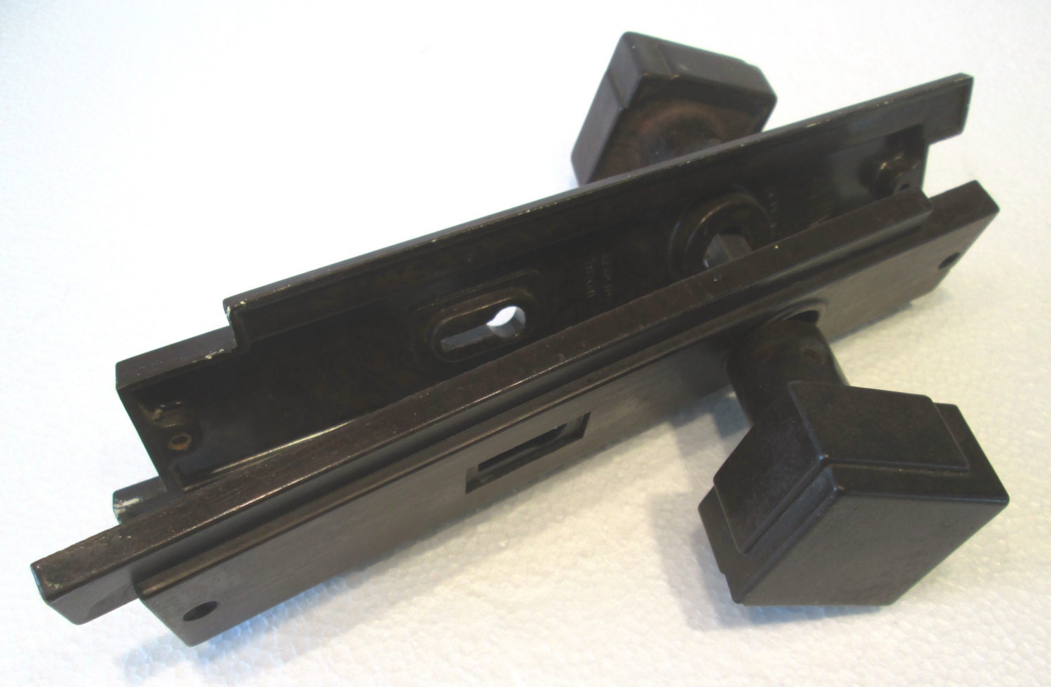 Set of Art Deco Bakelite Door Handles from CabbageTreeCottage on Etsy