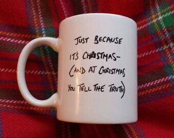 Hand painted mug inspired by Love Actually