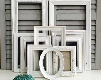 Gallery Wall Frames Set shabby chic frame | etsy Gallery Wall Frames Set shabby chic frame | etsy