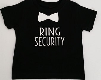 Ring Security Shirt- Wedding Day- Ring Bearer- Bridal Rehearsal Tee- Wedding Shirt- Baby Boy T-Shirt- Ring Holder- Wedding Party- Holy Posh