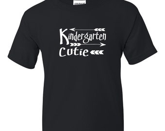 Kindergarten Cutie First Day of Kindergarten Shirt Short Sleeve Tee T-Shirt
