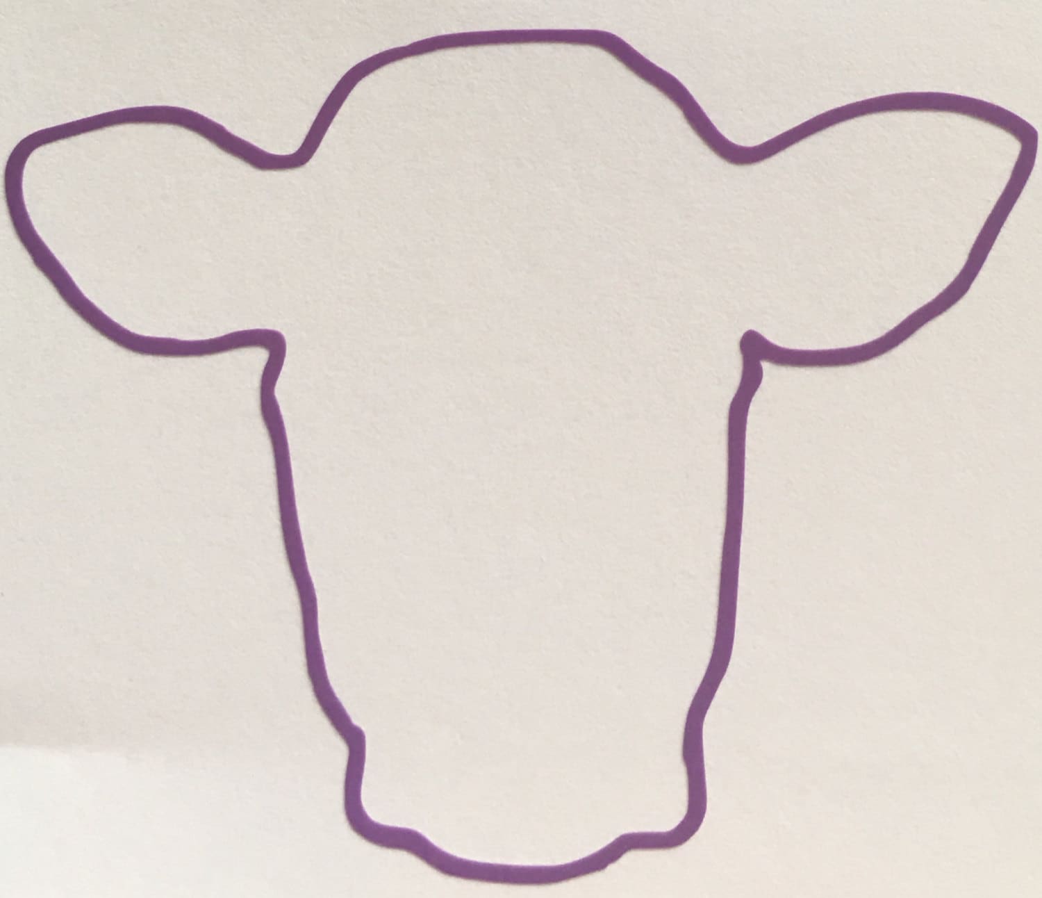 Calf Head Outline Decal / Glitter Cow Head Outline / Cow Head