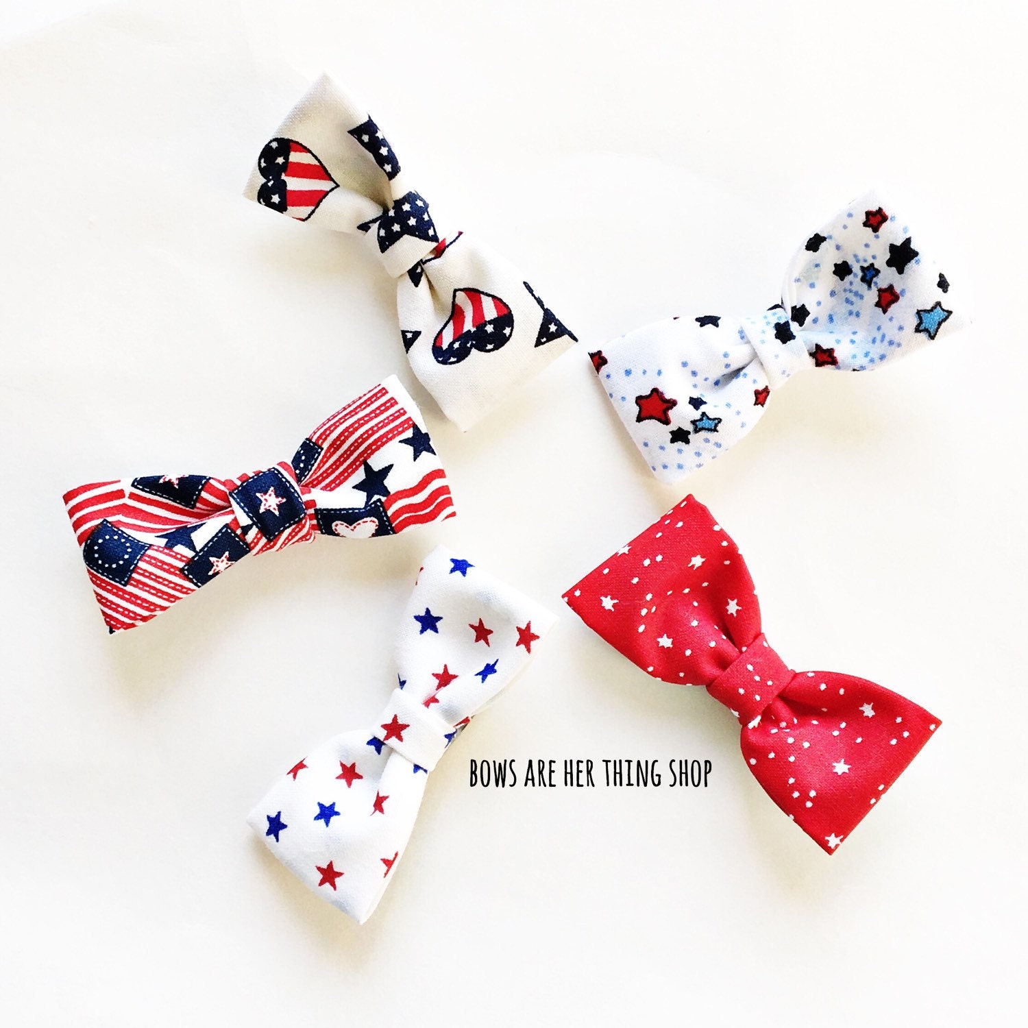 RED WHITE & BLUE bow