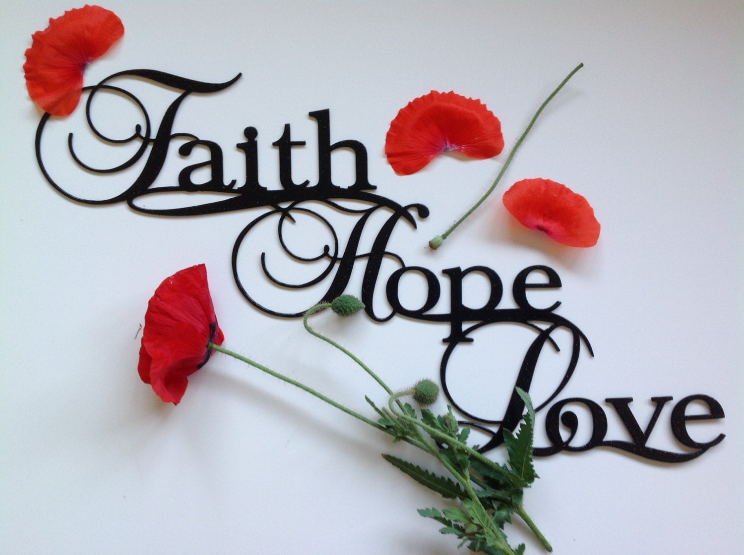 Scripture art Christian wall art Faith Hope Love wall