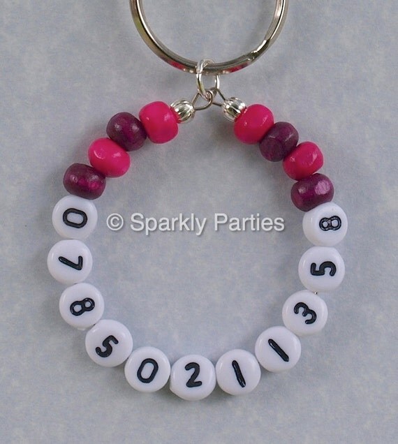Aide Memoire/ Phone Number Keyrings