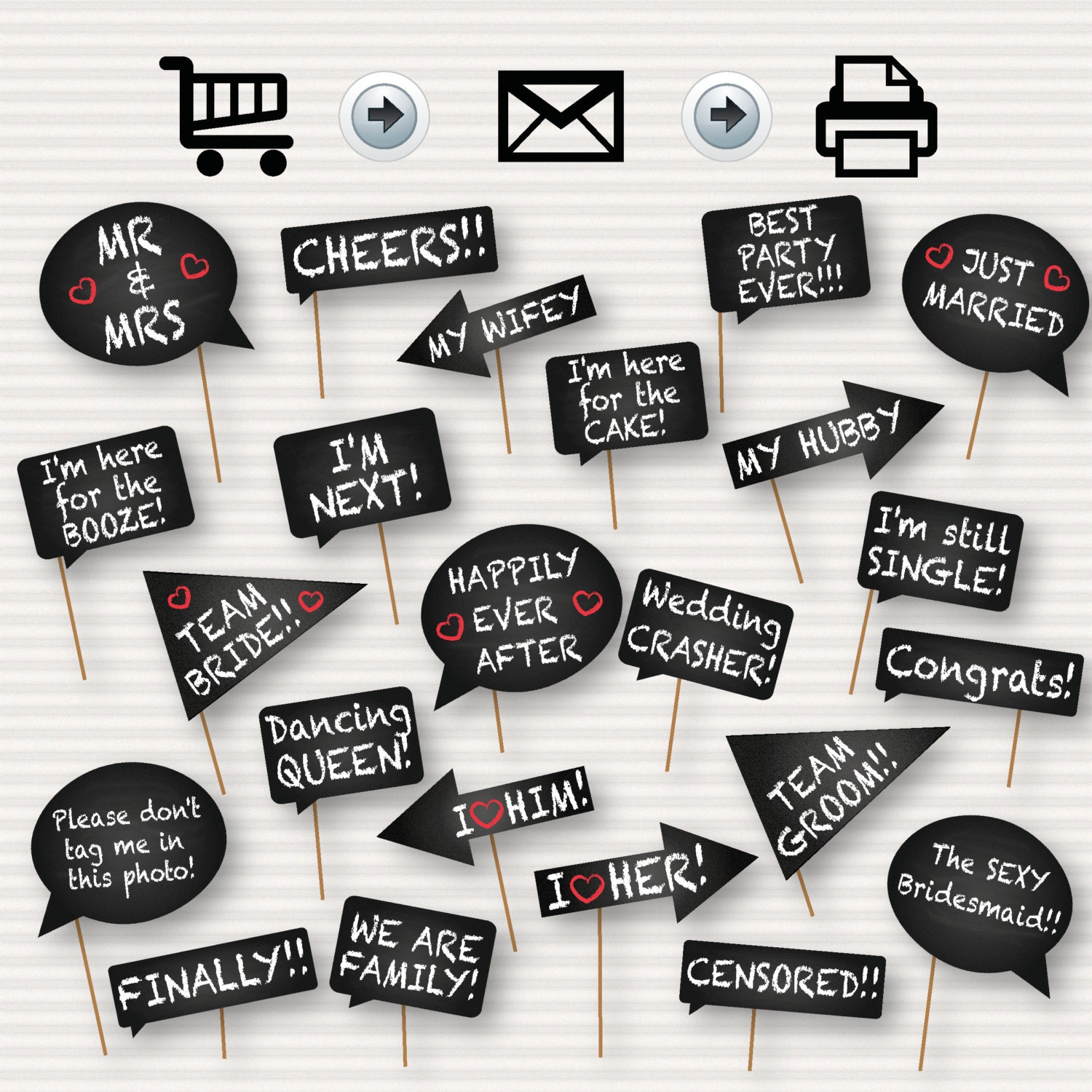 Free Printable Photo Booth Props Words You Can Easily Download These