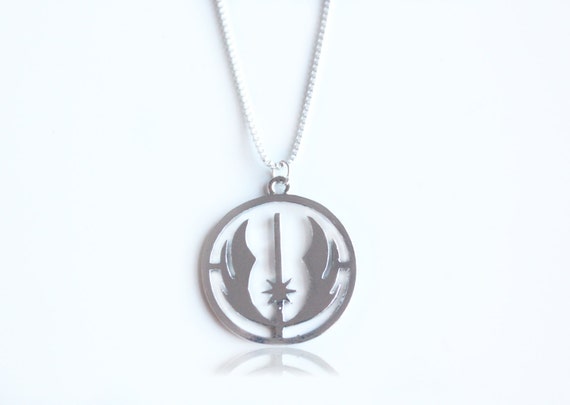 Sterling Silver Necklace, Star Wars Necklace, Star Wars Jewelry, Star Wars Gift, Star Wars Jedi, Jedi Symbol, Easter Gift, Easter