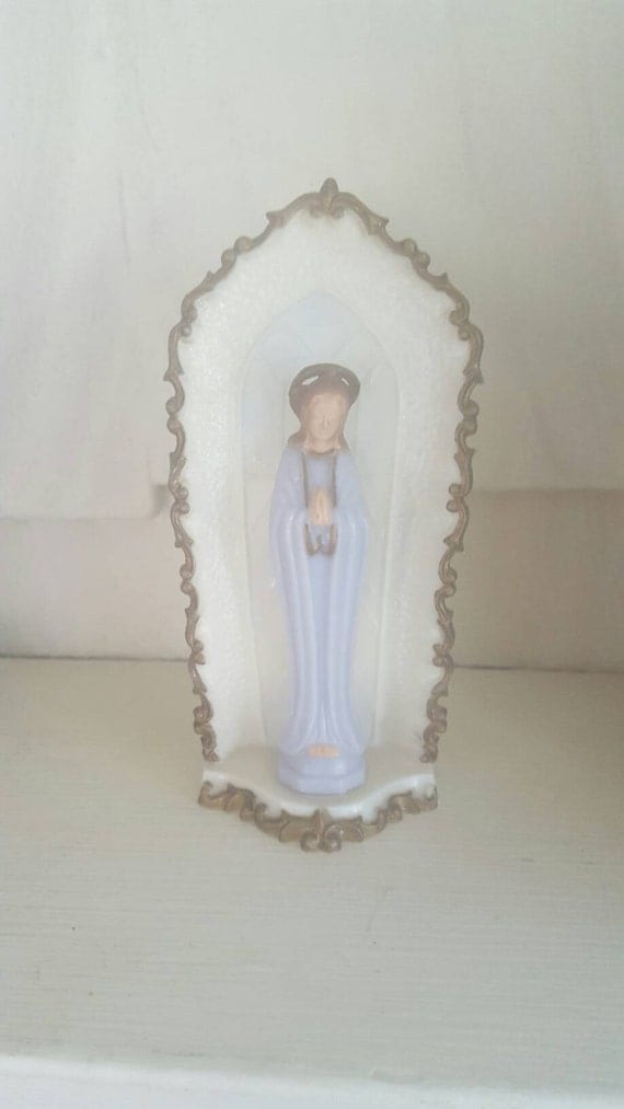 virgin mary plastic statue