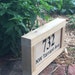 Wooden Address Block House number by Stonedigits on Etsy