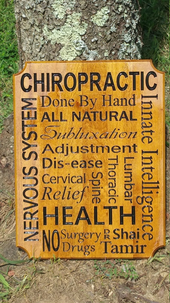 Chiropractic Art Wood Chiropractor Gift Sign Office