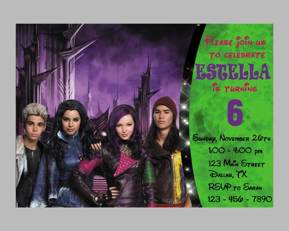 Disney Descendants 2 Invitations 6