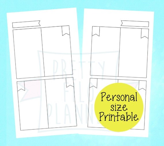 Printable Planner Personal Size | printable undated blank planner inserts personal size wo2p Printable Planner Personal Size | printable undated blank planner inserts personal size wo2p