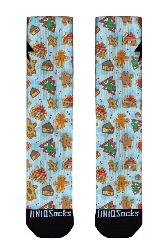 Gingerbread Man Christmas Socks Nike Elite Socks by UNIQSocks