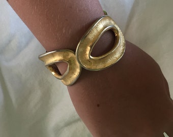 Norma Jean brushed gold tone chunky cuff bracelet