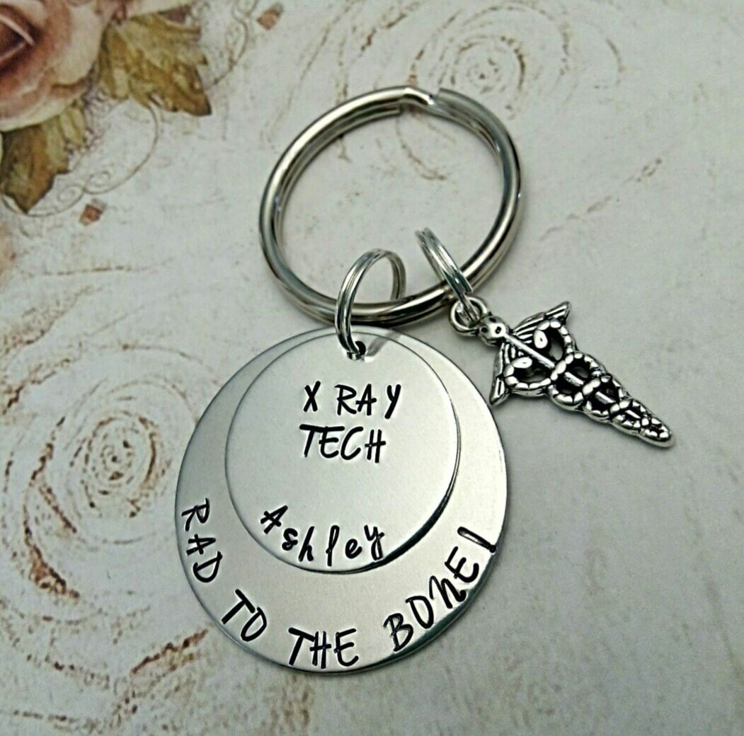 Personalized X Ray Technician Key ChainRadioloigist