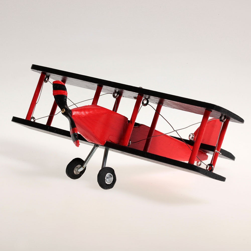 Decorative wooden airplane Baby mobile Travel theme nursery