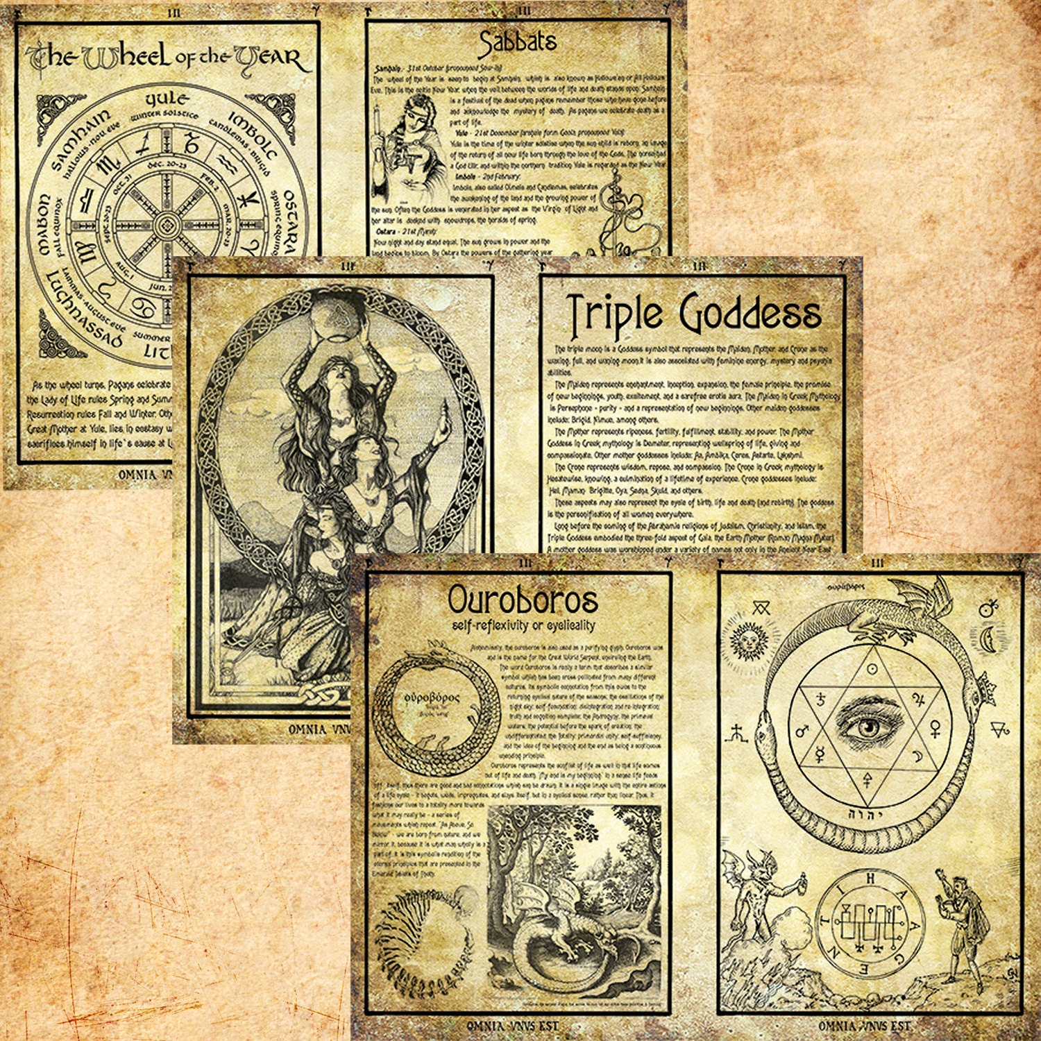 Stupendous Free Printable Grimoire Pages Kaylee Blog