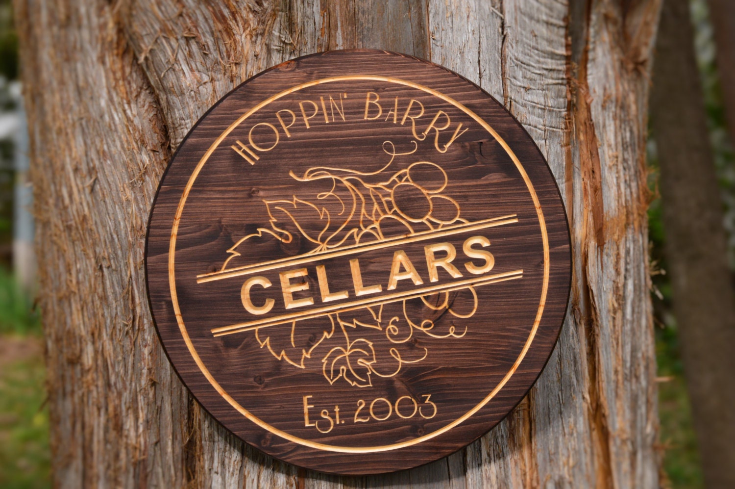 Wine Barrel Decor Sign Personalized Bar Sign Personalized