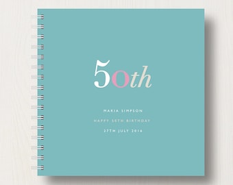 Personalised 50th Birthday Memories Book or Album
