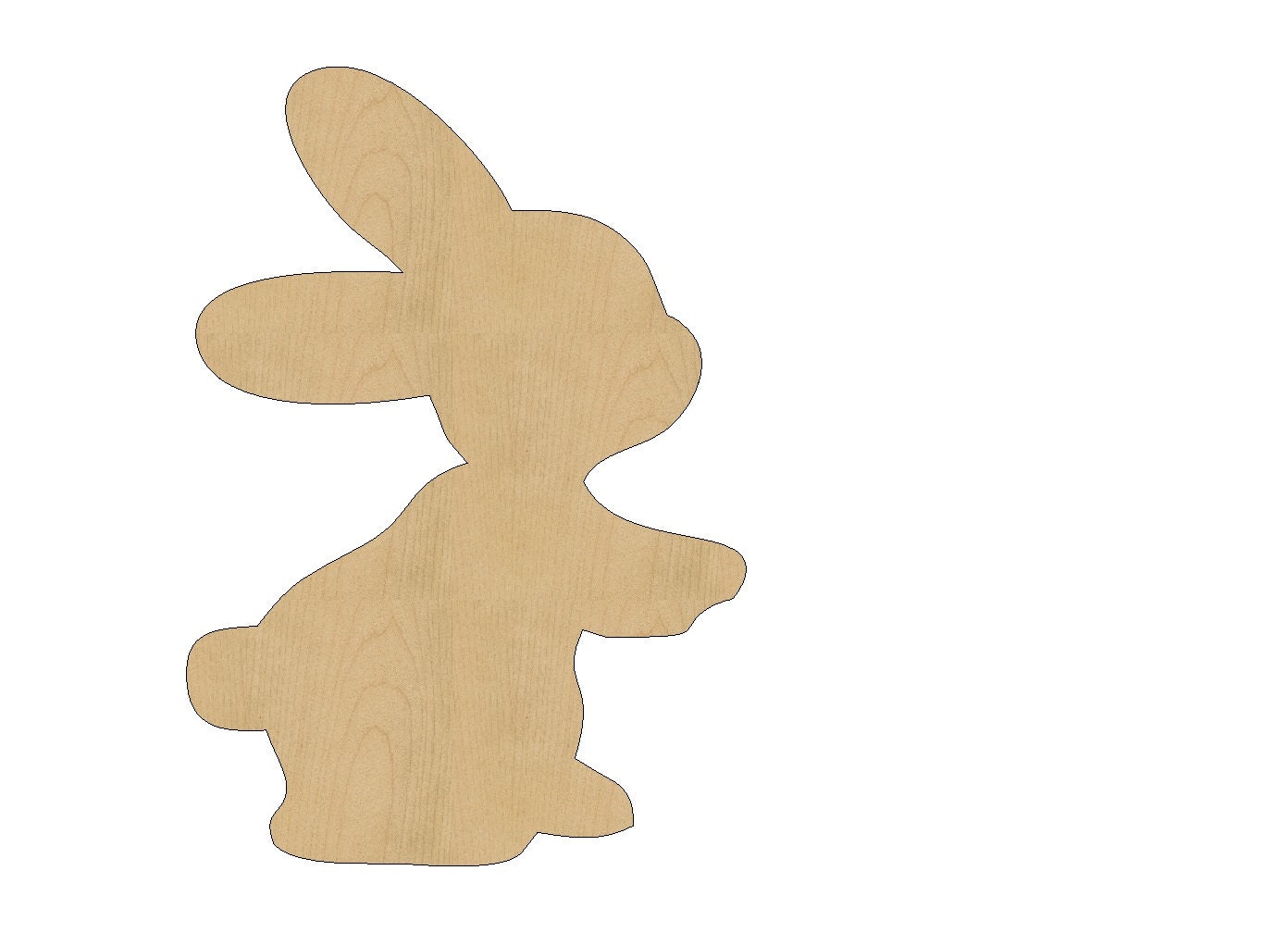 Rabbit Cutout Shape Laser Cut Unfinished Wood Shapes Craft