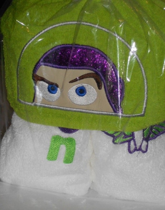 buzz lightyear hooded towel