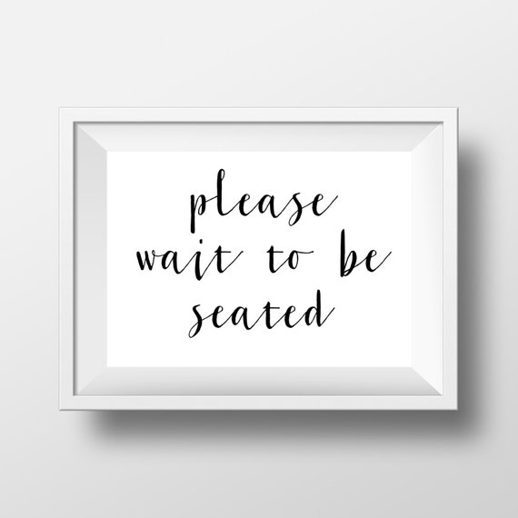 Items similar to Please Wait To Be Seated Print, Bathroom Decor