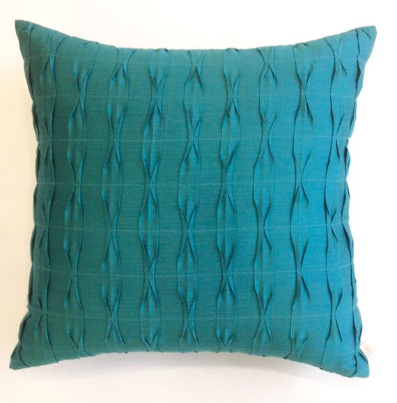Teal Pillow Cover Teal Blue Textured PillowTeal Cushion
