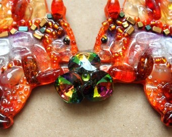 Squirrels-necklaces handmade from stones and beads