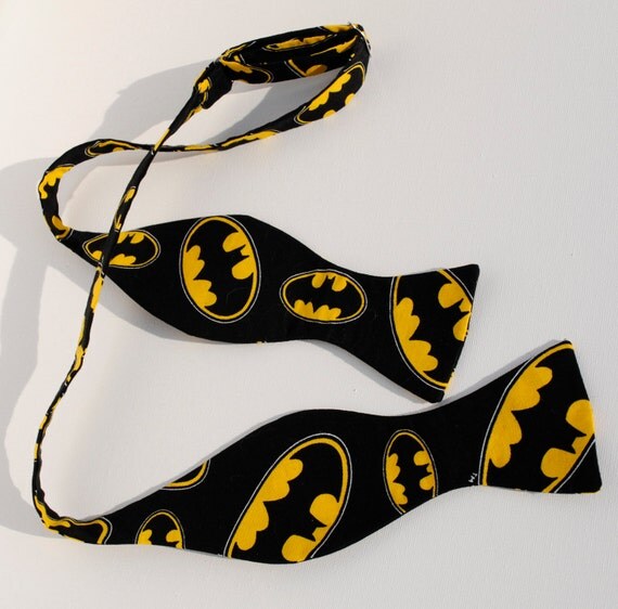 Men's Batman Adjustable Self Tie Bow Tie Butterfly Width
